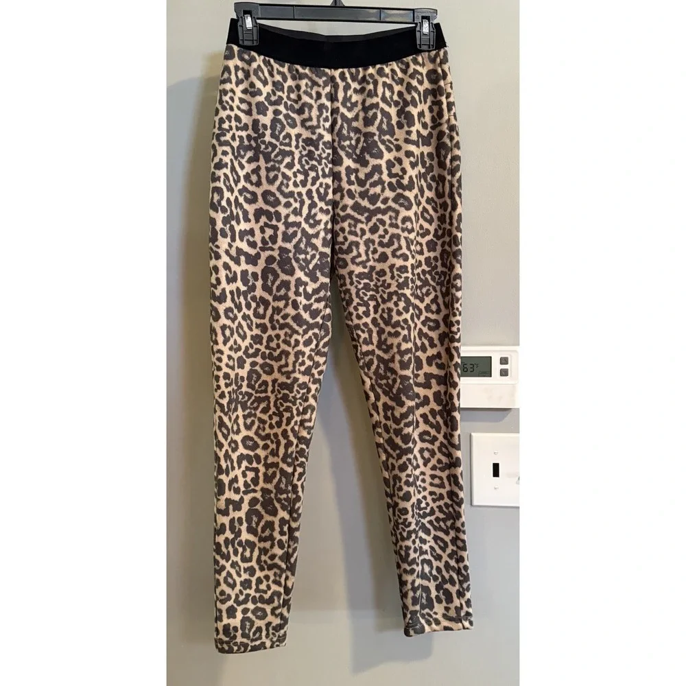 Zara Pants Leggings Leopard Print Lightweight‎ Pull On Women's Medium